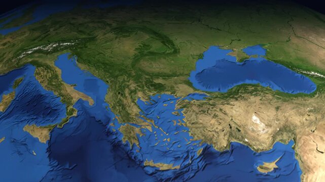 Animated Flight Path from Rome Italy to Phoenix Arizona USA