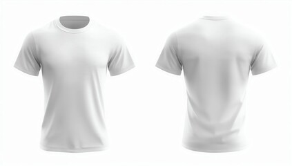 Fototapeta premium Sports football uniforms white shirt isolated on white background 
