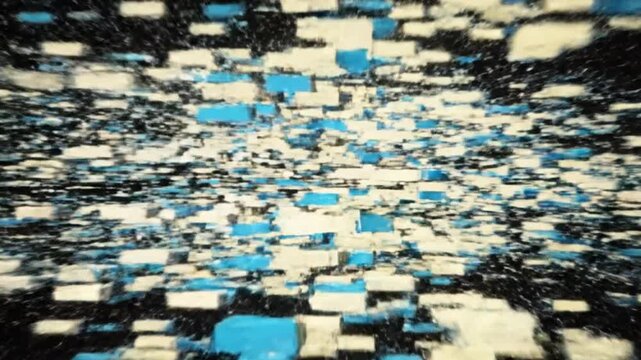 Cinematic Glitch Static Noise Explosion Data Mosh Pixel Corruption Full Frame &mdash; 4K Dark Abstract White Noise TV Signal Breakdown Cyber Distortion Motion Background Video Clip