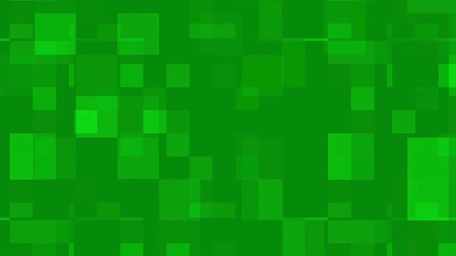 Green pixelated squares background video, 4k motion clip