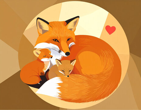 sleeping little fox