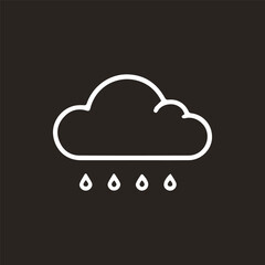 Fototapeta premium Elegant And Modern Rainy Day Icon With Cloud And Raindrops Graphic