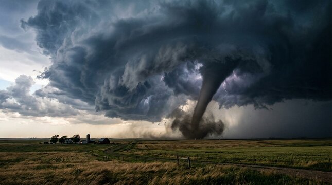 Devastating Tornado Weather Disaster Impacts Climate Change & Meteorological Events in Rural America