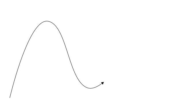 A simple black line depicting a sine wave or oscillating curve