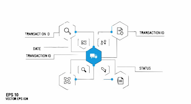 A flowchart illustrating a transaction process.