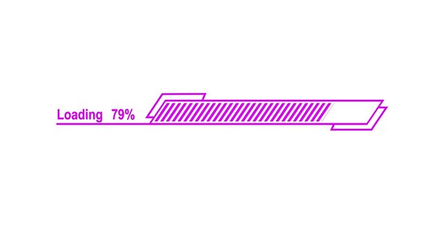 loading bar animation with white background.futuristic uploading progress bar concepts.