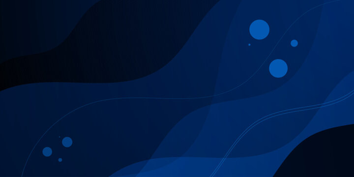Abstract dark blue wave background. Overlap fluid shapes pattern element concept design. Trendy background style.