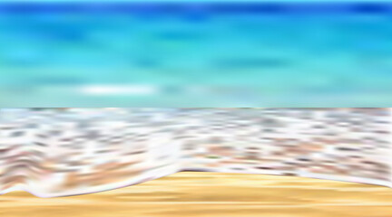 Obraz premium blue sea with beach and clouds. Bali vector graphics.