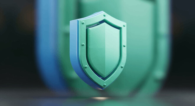 Green Shield Icon, Security Symbol, Protection Emblem, Digital Safety, Cyber Security
