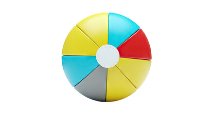 Fototapeta premium Abstract Beach Ball with Colorful Segments