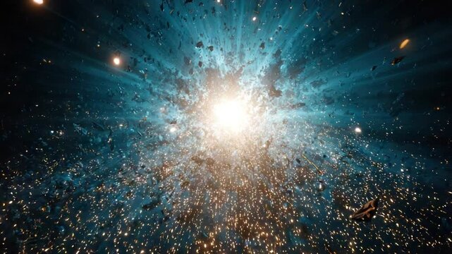 Stunning Supernova Explosion in Deep Space.