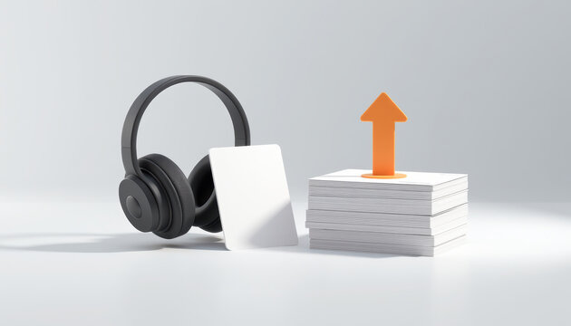 Audio Innovation and Growth Concept with Headphone