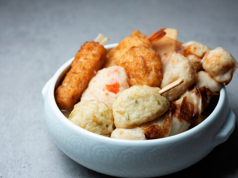 Oden, various kinds of fish cakes