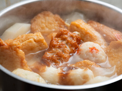 Oden, various kinds of fish cakes