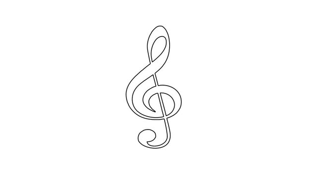 Whiteboard Animation of a Musical Note Icon