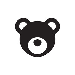 Adorable Bear Head Silhouette A Simple Icon For Childrens Designs © Sean