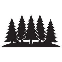Obraz premium christmas tree vector illustration
