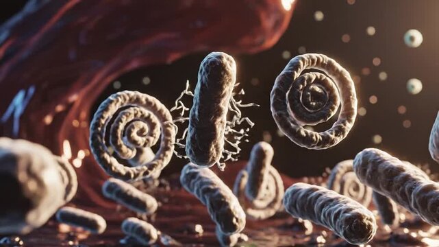 Microscopic illustration of a biological entity