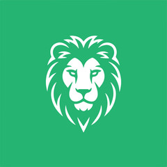 Obraz premium Lion head vector illustration cartoon tattoo design symbol king wild animal skull face gothic horror icon