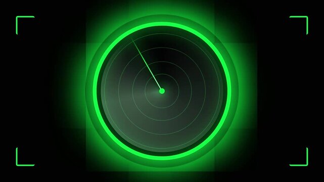 Digital Radar Interface Showing Target Detection and Tracking.
