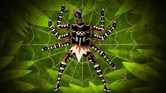 anansi african mythology spider god in jungle web