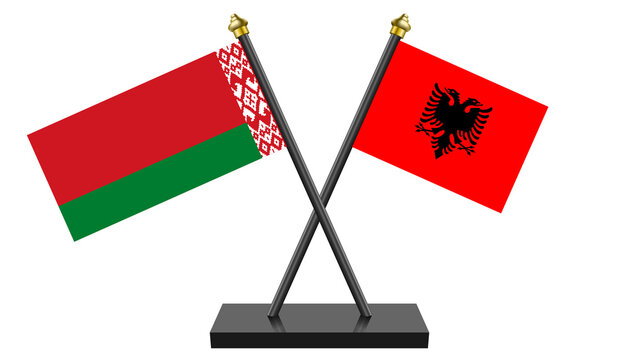 Flag of Albania and Belarus