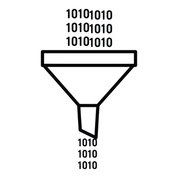 Digital data filtering process diagram.