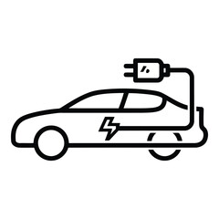 Obraz premium Electric car charging vehicle.