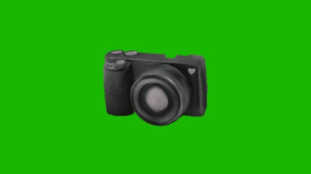 3d camera on green screen