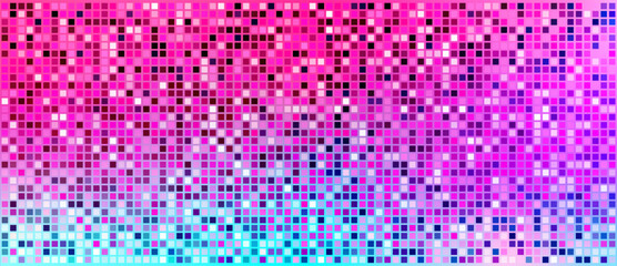 Obraz premium Sparkling mirrored tiles with vibrant glow and party mood. Sequin pink disco backdrop perfect for nightlife, DJ and dance visuals.