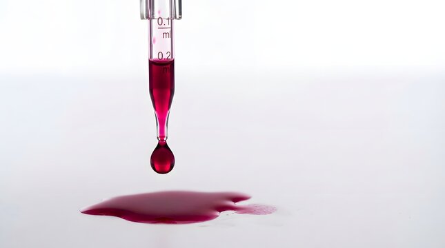 Natural Antioxidant Pigment Drop Beetroot Blueberry Extraction White Background Studio Macro Food Science Photography