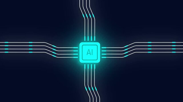 Ai, concept of artificial intelligence. Analytic, automation, machine learning and an autonomous brain. Big data management, computer connection information intelligence technology, Automated robotic.