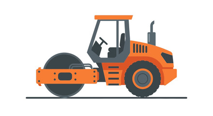 Fototapeta premium Vibratory Compactor For Road Construction Industrial Equipment