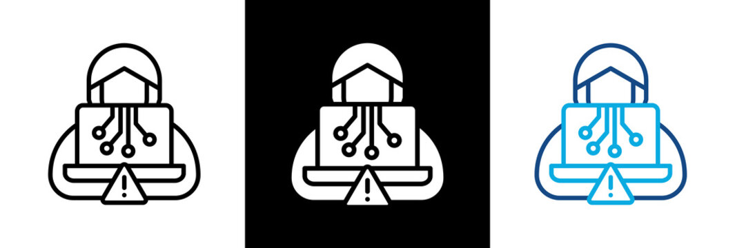 Cyber Crime triple icon