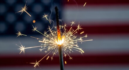 Obraz premium American Independence Day Sparkler Celebration.