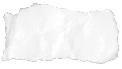 Obraz premium Ripped Paper Sheet with Uneven Edges on Black Background, Minimal Grunge Texture for Creative Design and Mockup