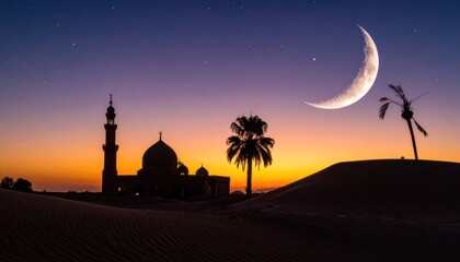 Obraz premium Golden hour serenity amidst desert dunes