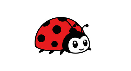 Cute cartoon ladybug insect creature. © biw