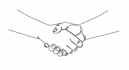 Fototapeta premium Handshake illustration, agreement, partnership, business deal, trust, cooperation, unity