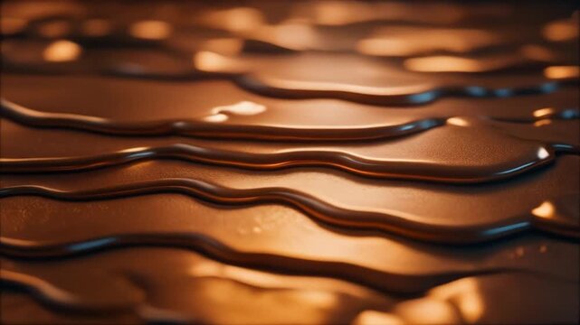 Close up of melted chocolate texture.