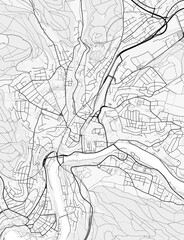 Naklejka premium Schaffhausen City Map. Minimalist black and white line art poster for printing, wallpaper, wall art, and map resources for home and office decor.