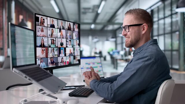 Business Manager Leads Online Webinar, Chatting