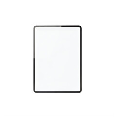 Fototapeta premium imager Modern digital tablet mockup with blank white screen, sleek black portable computer frame, professional electronic device for app design presentation isolated on White Background