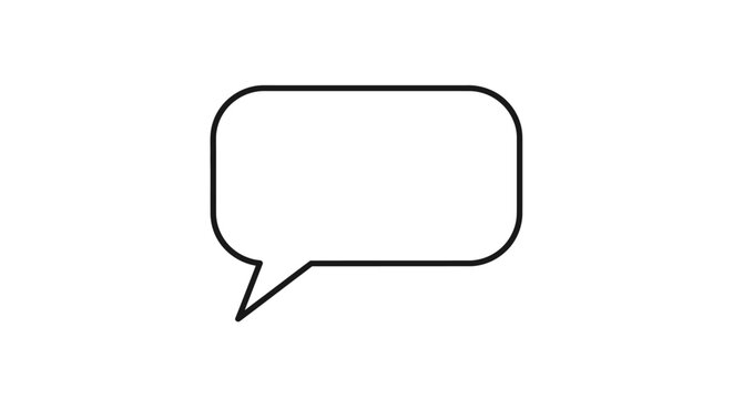 Empty Speech Bubble Icon, Communication Symbol, Message Box, Dialogue Cloud