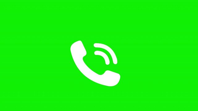 Incoming Call Accept Green Phone Icon &ndash; Answer Call Button Animation