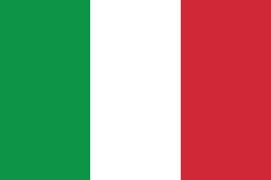 Simple Flat Vector Design Italy National Flag