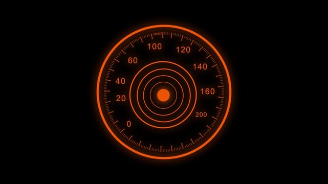 Engine RPM Speedometer Performance Meter Concept Loop Animation With Alpha Channel