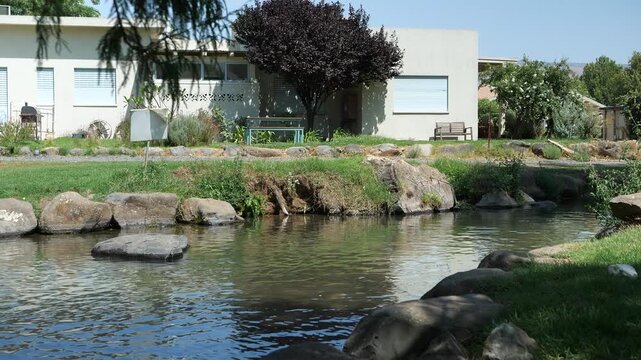 House By Nahal Hermon River In Northern Israel