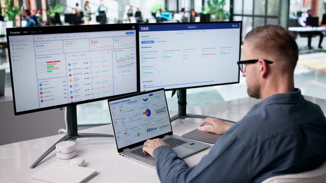 Data Security Officer Monitoring Privacy Dashboard