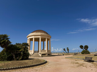 Obraz premium Historic neoclassical gazebo on Terrazza Mascagni in Livorno, Tuscany, Italy.